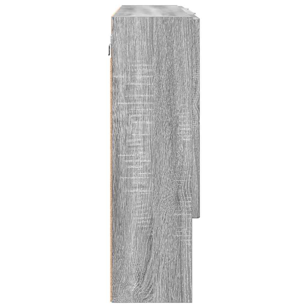 Mirror Cabinet Grey Sonoma 80 x 17 x 55 cm Engineered Wood
