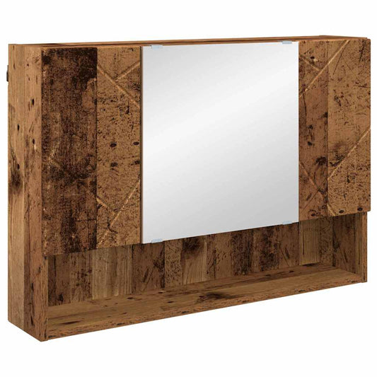 Mirror Cabinet Old Wood 80 x 17 x 55 cm Engineered Wood