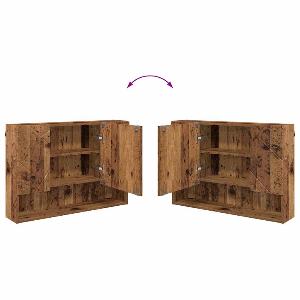 Mirror Cabinet Old Wood 80 x 17 x 55 cm Engineered Wood