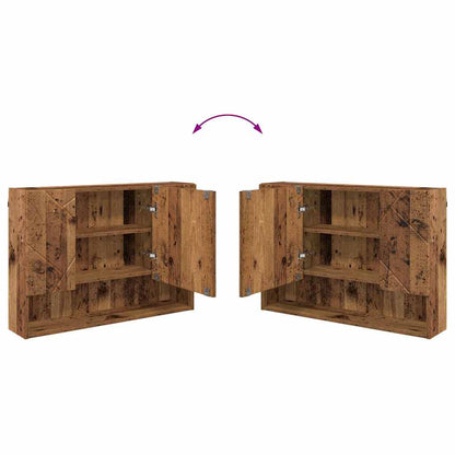 Mirror Cabinet Old Wood 80 x 17 x 55 cm Engineered Wood