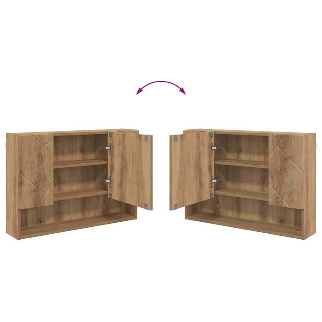 Mirror Cabinet Artisan Oak 80 x 17 x 55 cm Engineered Wood