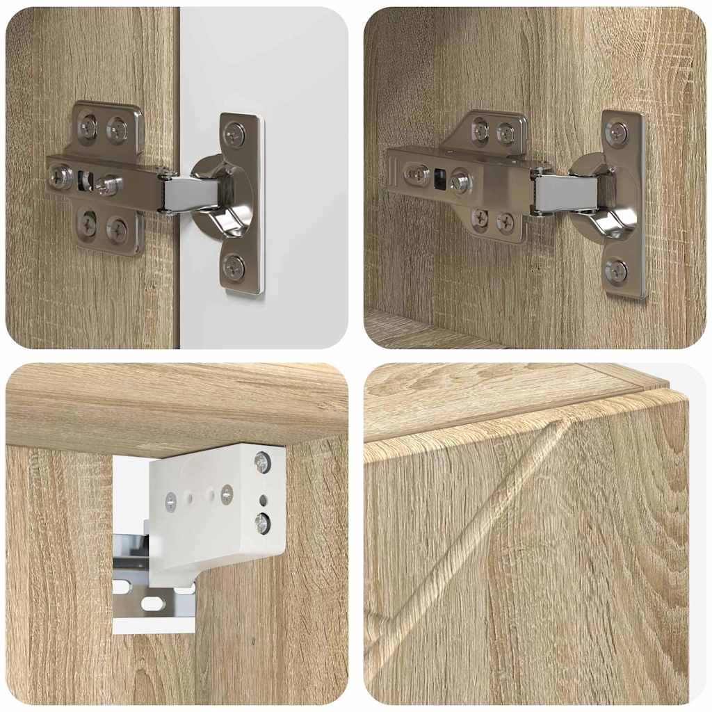 Mirror Cabinet Sonoma Oak 59 x 17 x 55 cm Engineered Wood