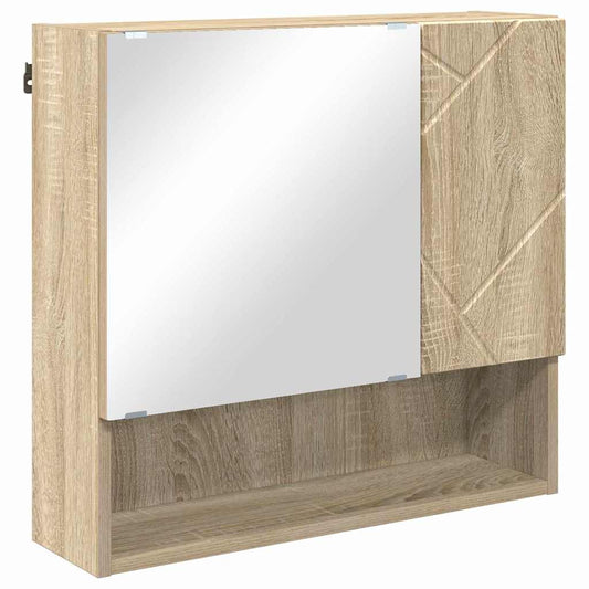 Mirror Cabinet Sonoma Oak 59 x 17 x 55 cm Engineered Wood