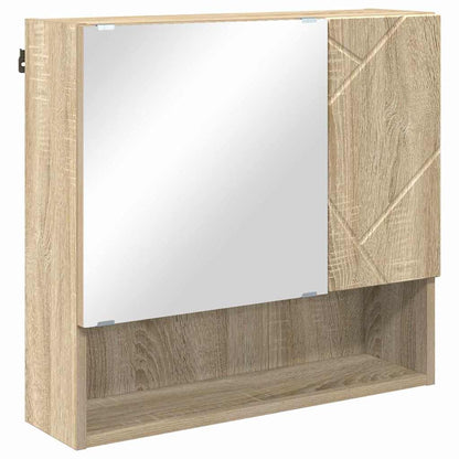 Mirror Cabinet Sonoma Oak 59 x 17 x 55 cm Engineered Wood