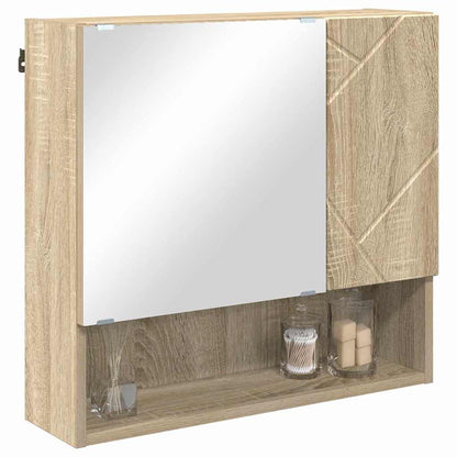 Mirror Cabinet Sonoma Oak 59 x 17 x 55 cm Engineered Wood
