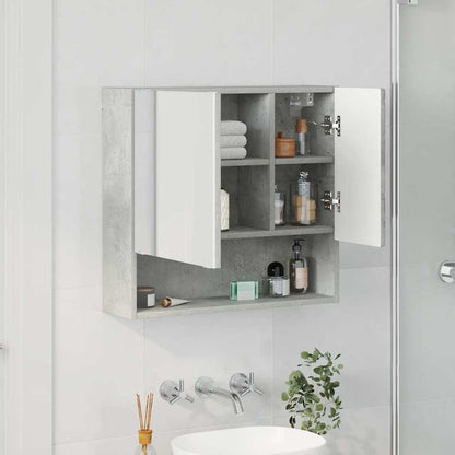 Mirror Cabinet Concrete Grey 59 x 17 x 55 cm Engineered Wood