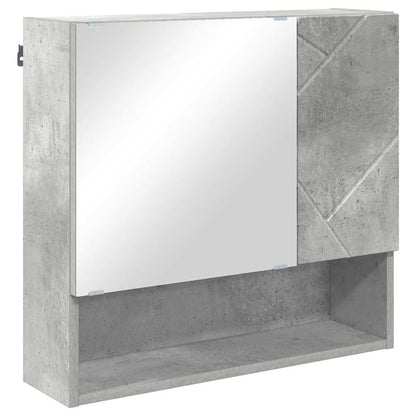 Mirror Cabinet Concrete Grey 59 x 17 x 55 cm Engineered Wood