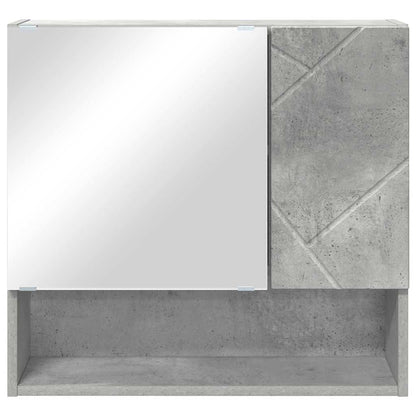 Mirror Cabinet Concrete Grey 59 x 17 x 55 cm Engineered Wood