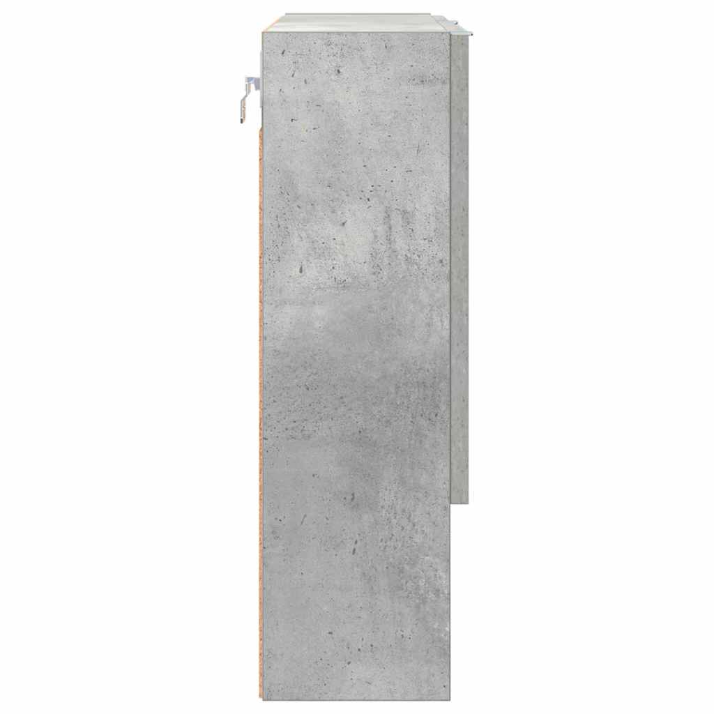 Mirror Cabinet Concrete Grey 59 x 17 x 55 cm Engineered Wood