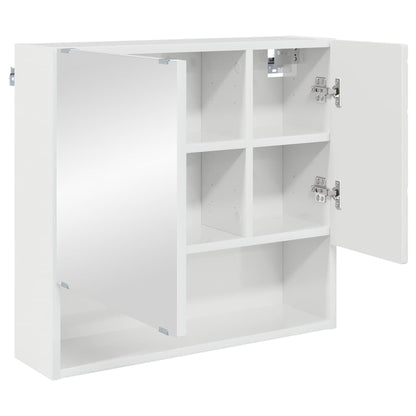 Mirror Cabinet High Gloss White 59 x 17 x 55 cm Engineered Wood