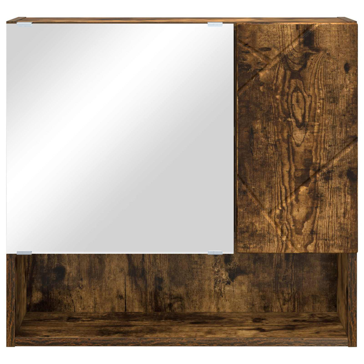 Mirror Cabinet Smoked Oak 59 x 17 x 55 cm Engineered Wood
