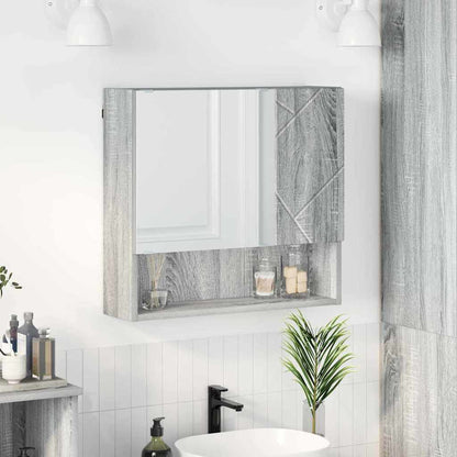 Mirror Cabinet Grey Sonoma 59 x 17 x 55 cm Engineered Wood