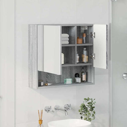 Mirror Cabinet Grey Sonoma 59 x 17 x 55 cm Engineered Wood