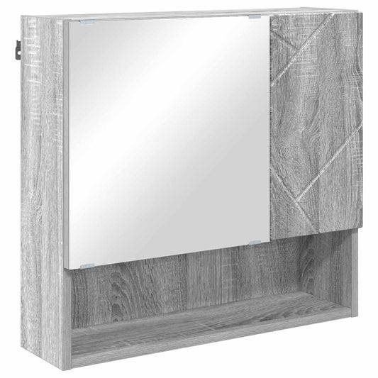 Mirror Cabinet Grey Sonoma 59 x 17 x 55 cm Engineered Wood