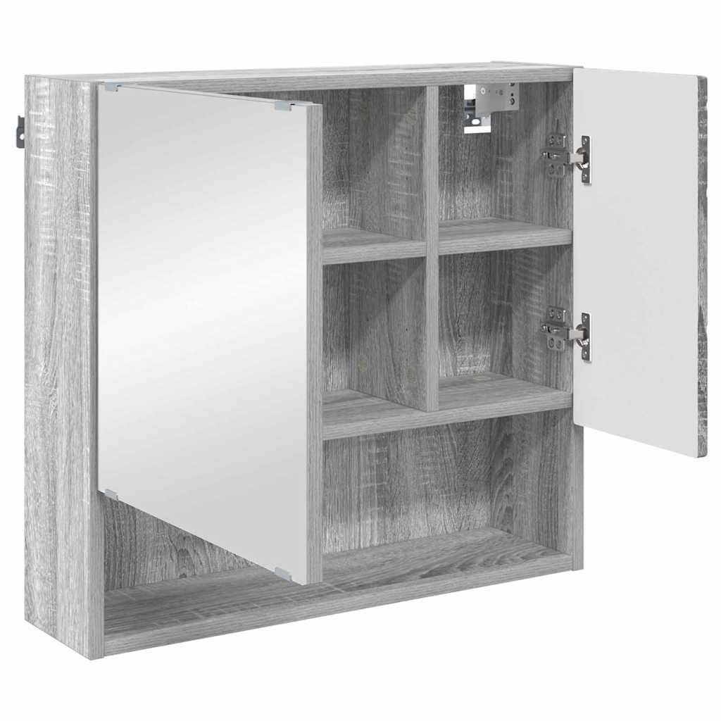 Mirror Cabinet Grey Sonoma 59 x 17 x 55 cm Engineered Wood