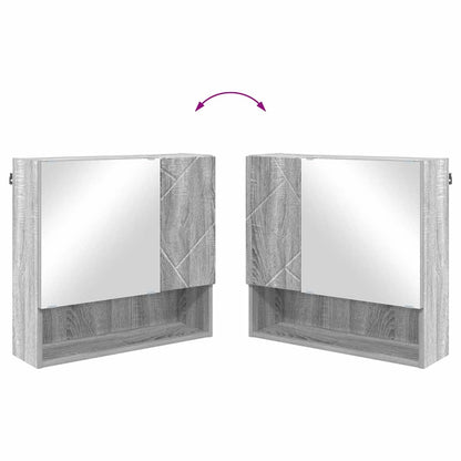 Mirror Cabinet Grey Sonoma 59 x 17 x 55 cm Engineered Wood