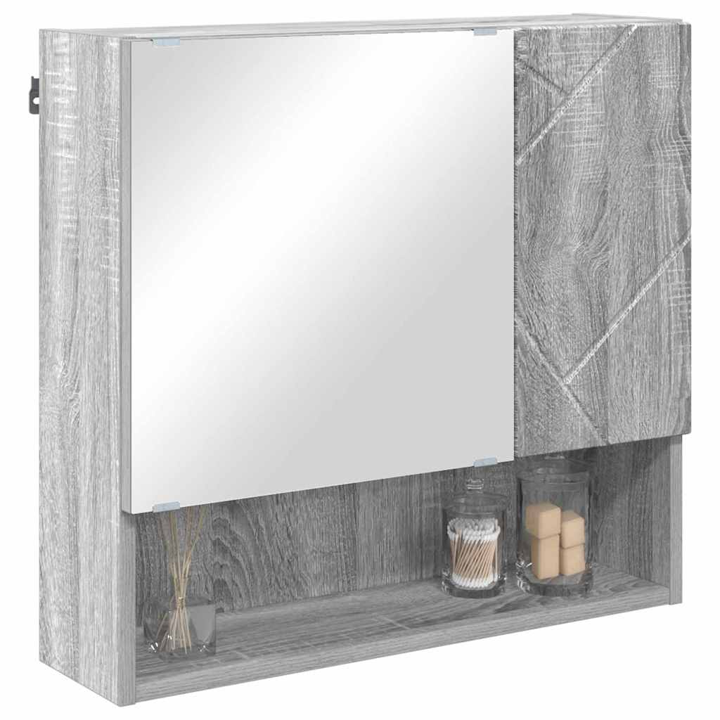 Mirror Cabinet Grey Sonoma 59 x 17 x 55 cm Engineered Wood