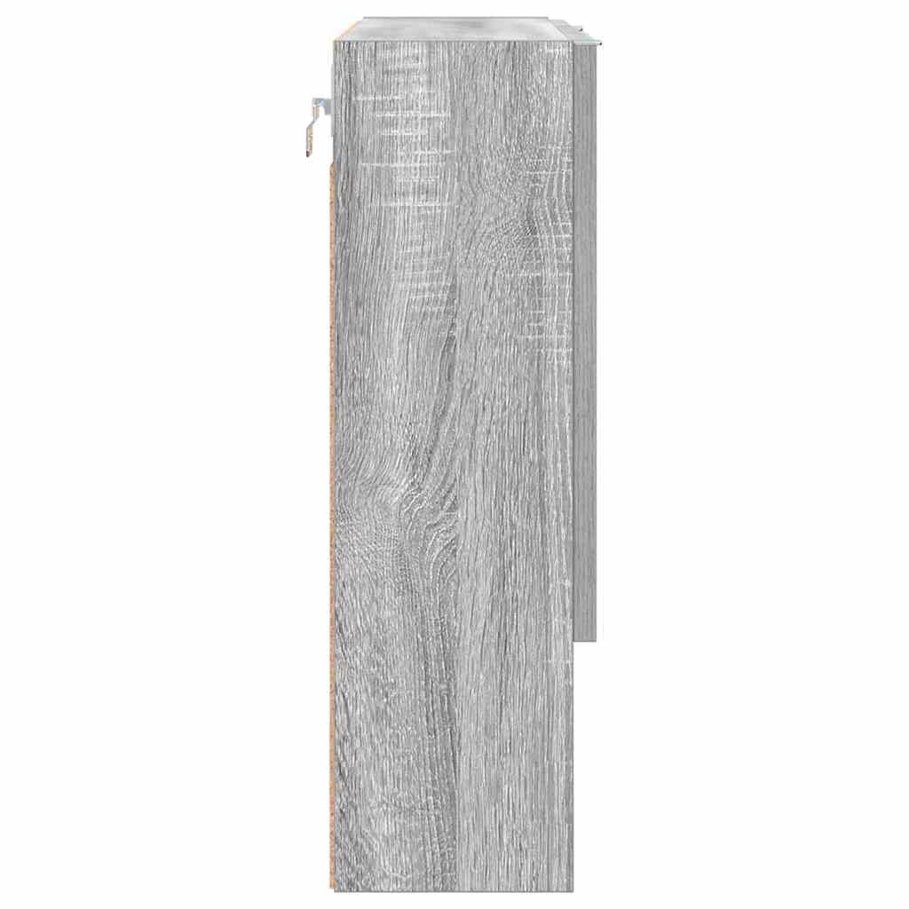 Mirror Cabinet Grey Sonoma 59 x 17 x 55 cm Engineered Wood