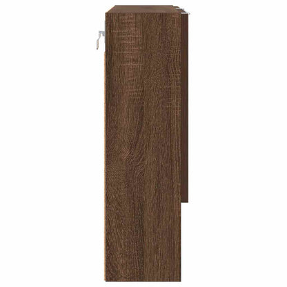 Mirror Cabinet Brown Oak 59 x 17 x 55 cm Engineered Wood