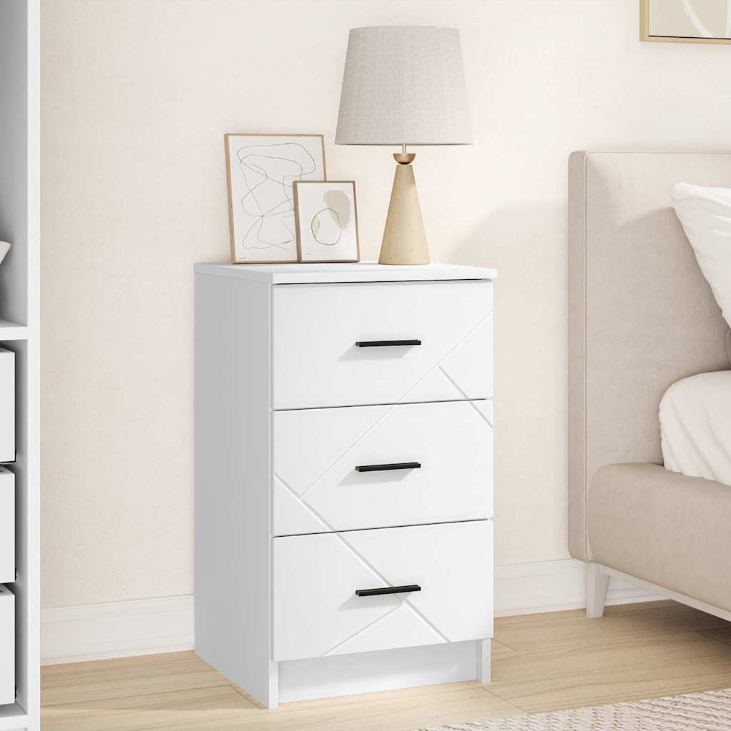 Bedside Cabinet White 38 x 38 x 66 cm Engineered wood