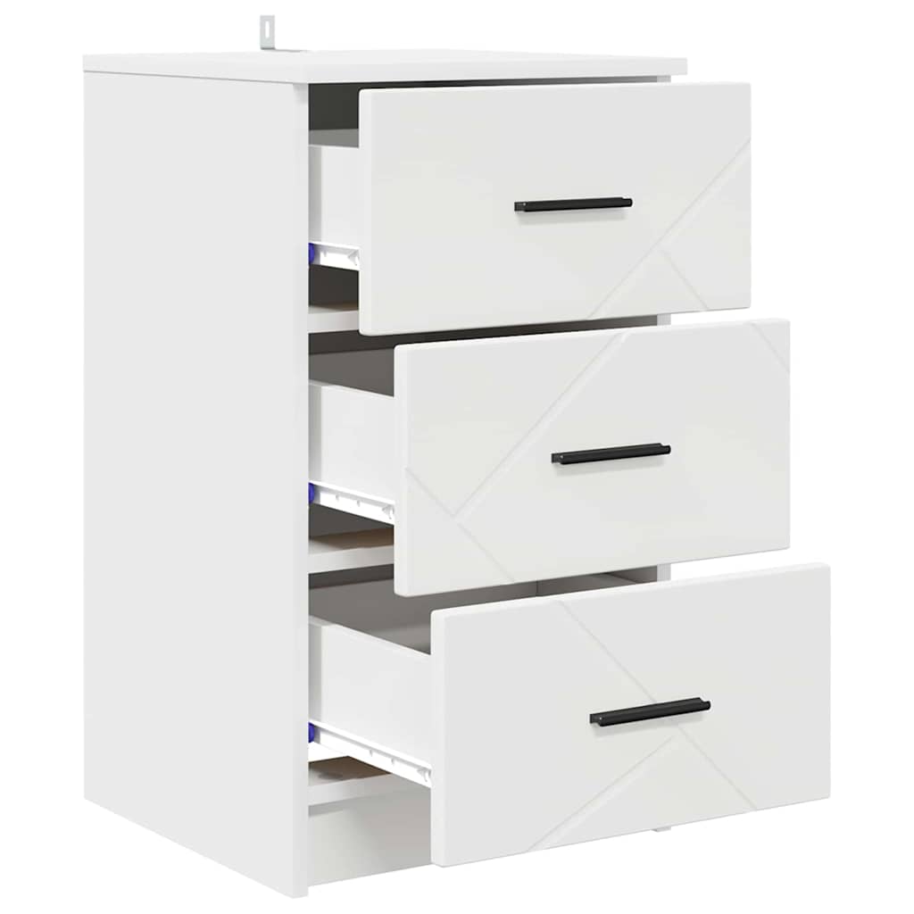 Bedside Cabinet White 38 x 38 x 66 cm Engineered wood