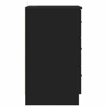 Bedside Cabinet Black 38 x 38 x 66 cm Engineered wood
