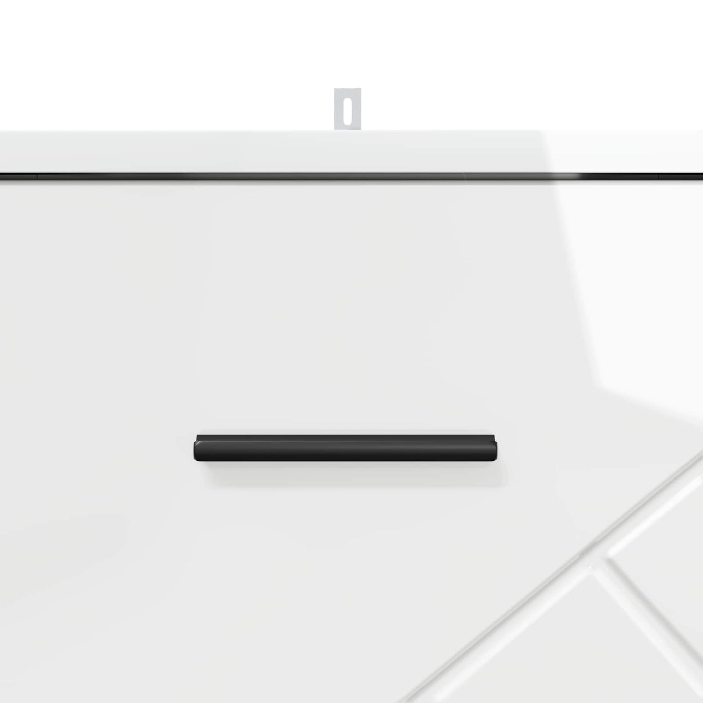 Bedside Cabinet with Drawer High gloss white 38 x 38 x 66 cm