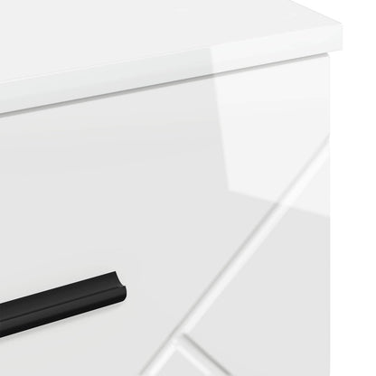 Bedside Cabinet High gloss white 38 x 38 x 66 cm