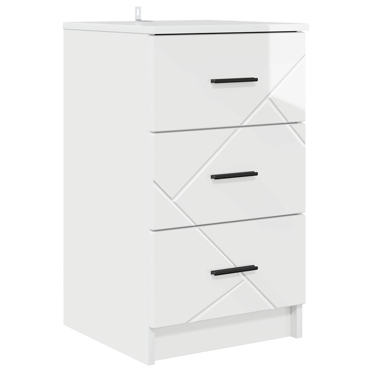 Bedside Cabinet High gloss white 38 x 38 x 66 cm