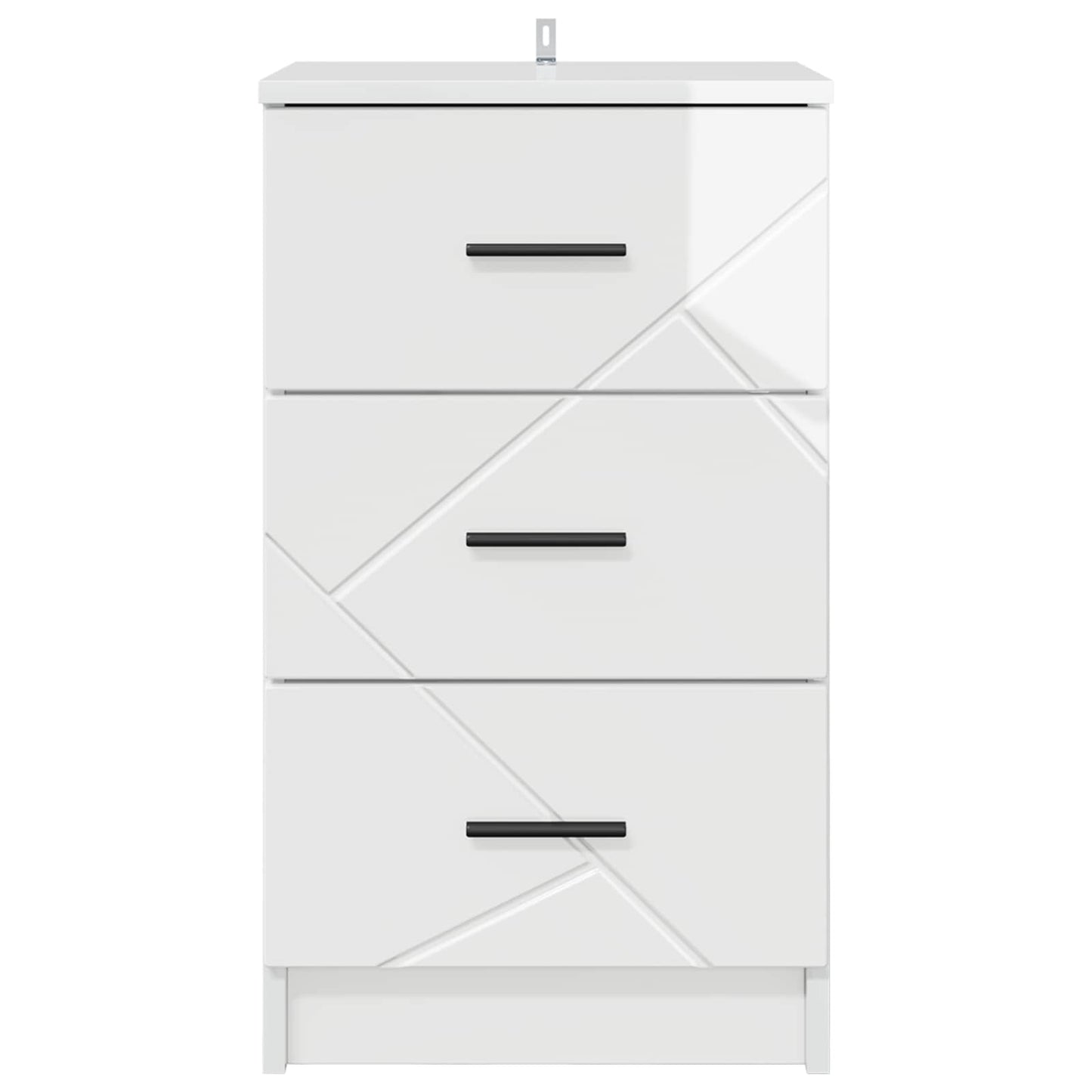 Bedside Cabinet High gloss white 38 x 38 x 66 cm