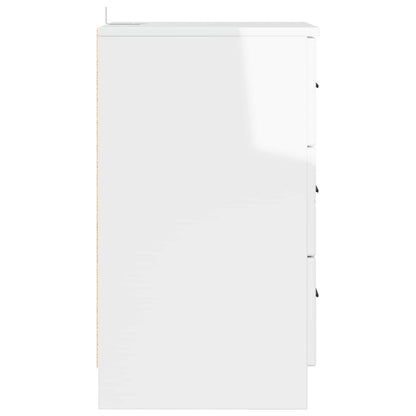 Bedside Cabinet High gloss white 38 x 38 x 66 cm