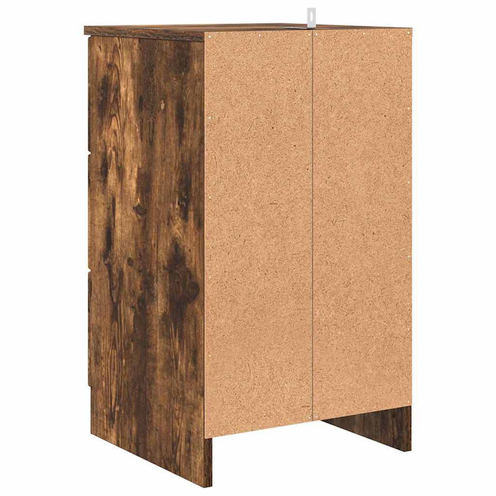 Bedside Cabinet Smoked oak 38 x 38 x 66 cm Engineered wood