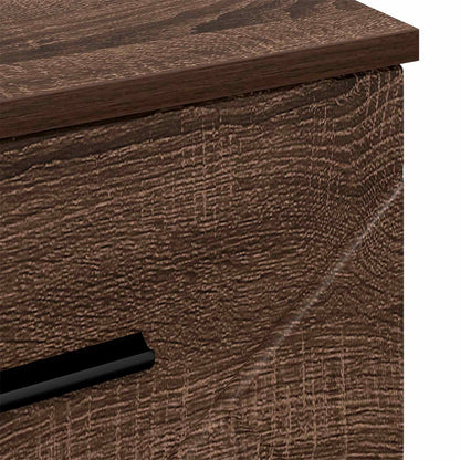 Bedside Cabinet Brown oak 38 x 38 x 66 cm Engineered wood