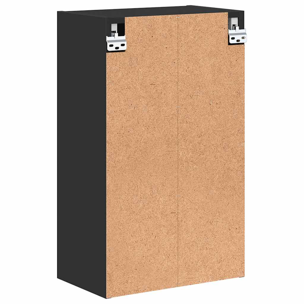 Bathroom Cabinet Wall-mounted with Door Black 39 x 23.5 x 65 cm