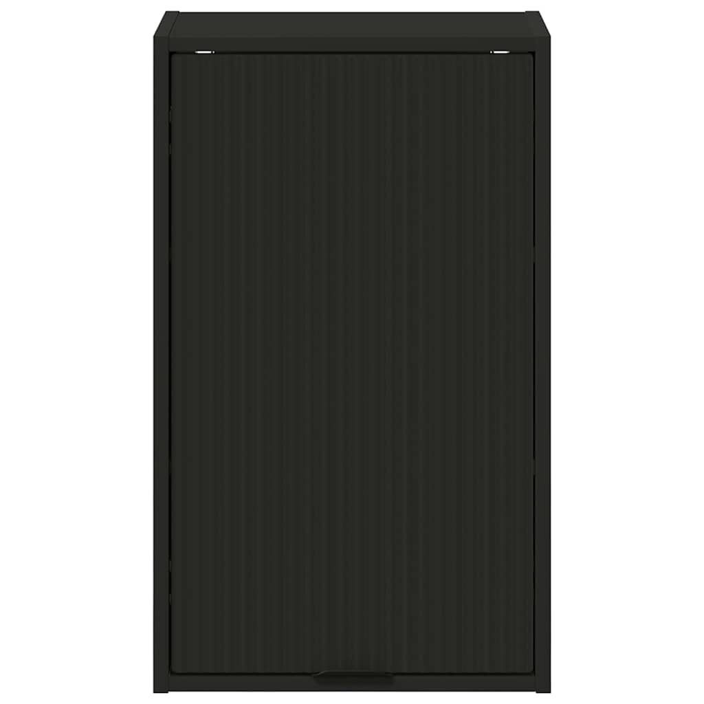Bathroom Cabinet Wall-mounted with Door Black 39 x 23.5 x 65 cm