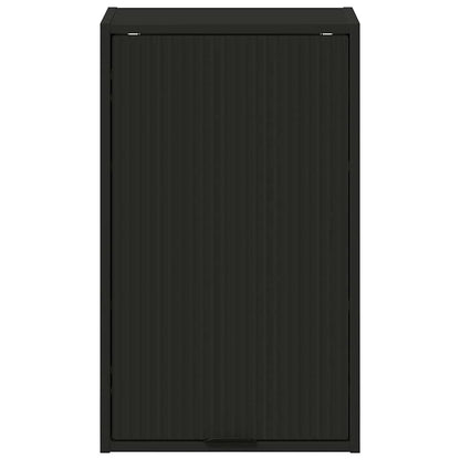 Bathroom Cabinet Wall-mounted with Door Black 39 x 23.5 x 65 cm