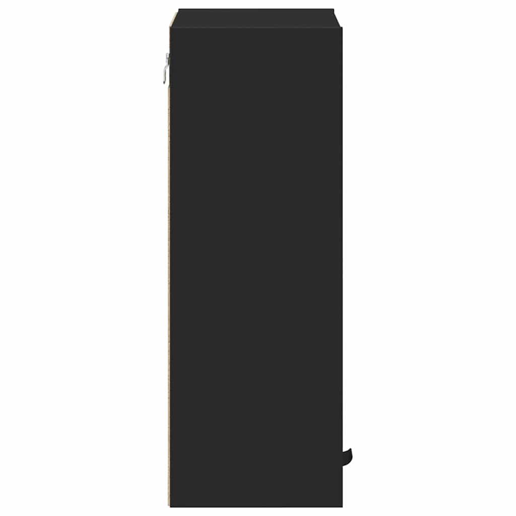 Bathroom Cabinet Wall-mounted with Door Black 39 x 23.5 x 65 cm