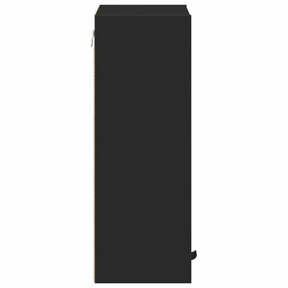 Bathroom Cabinet Wall-mounted with Door Black 39 x 23.5 x 65 cm
