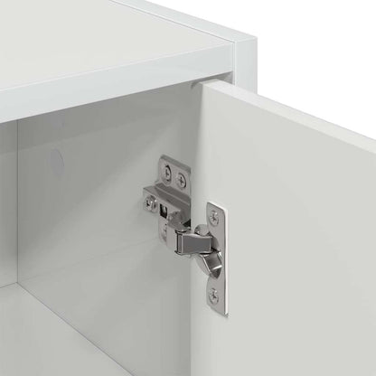 Bathroom Cabinet with Door High Gloss White 39 x 23.5 x 65 cm