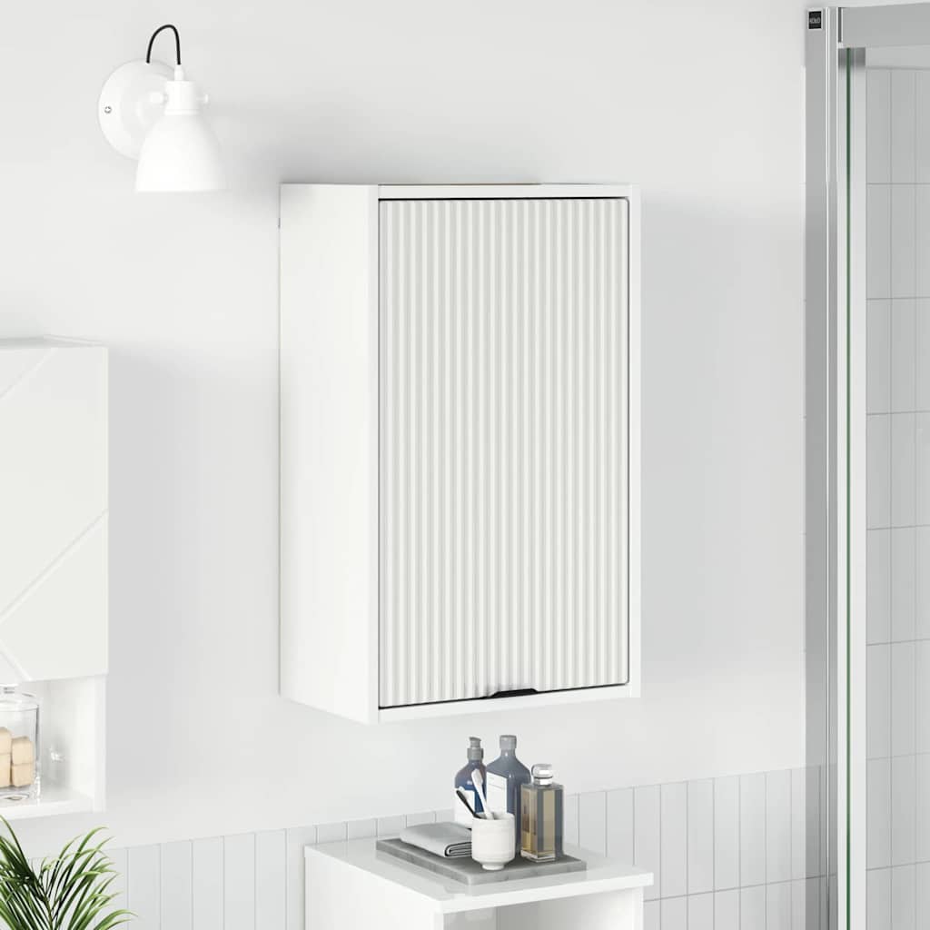 Bathroom Cabinet with Door High Gloss White 39 x 23.5 x 65 cm