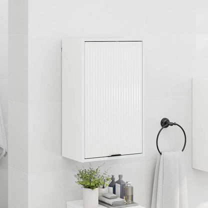 Bathroom Cabinet with Door High Gloss White 39 x 23.5 x 65 cm