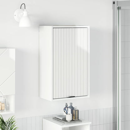 Bathroom Cabinet with Door High Gloss White 39 x 23.5 x 65 cm