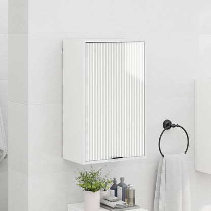 Bathroom Cabinet with Door High Gloss White 39 x 23.5 x 65 cm