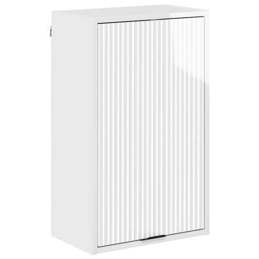 Bathroom Cabinet High Gloss White 39 x 23.5 x 65 cm