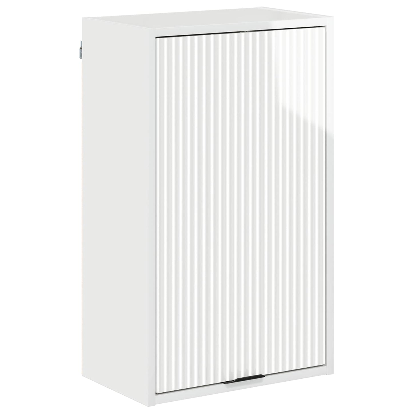 Bathroom Cabinet with Door High Gloss White 39 x 23.5 x 65 cm