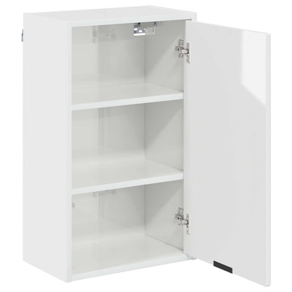 Bathroom Cabinet with Door High Gloss White 39 x 23.5 x 65 cm
