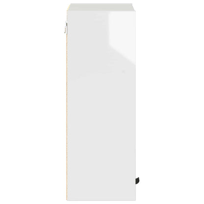 Bathroom Cabinet with Door High Gloss White 39 x 23.5 x 65 cm