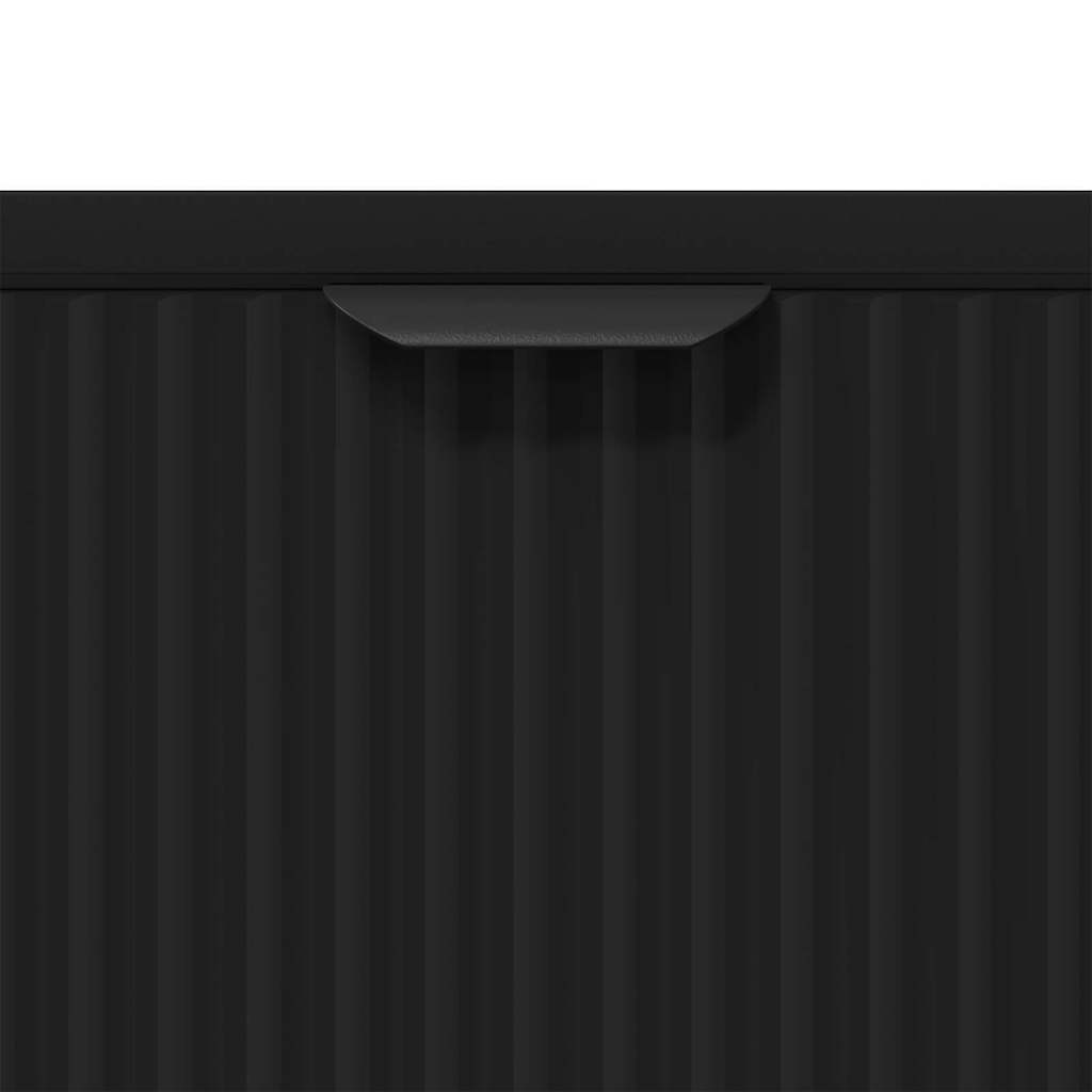 Bathroom Cabinet with Drawer with Door Black 39.5 x 36 x 88 cm