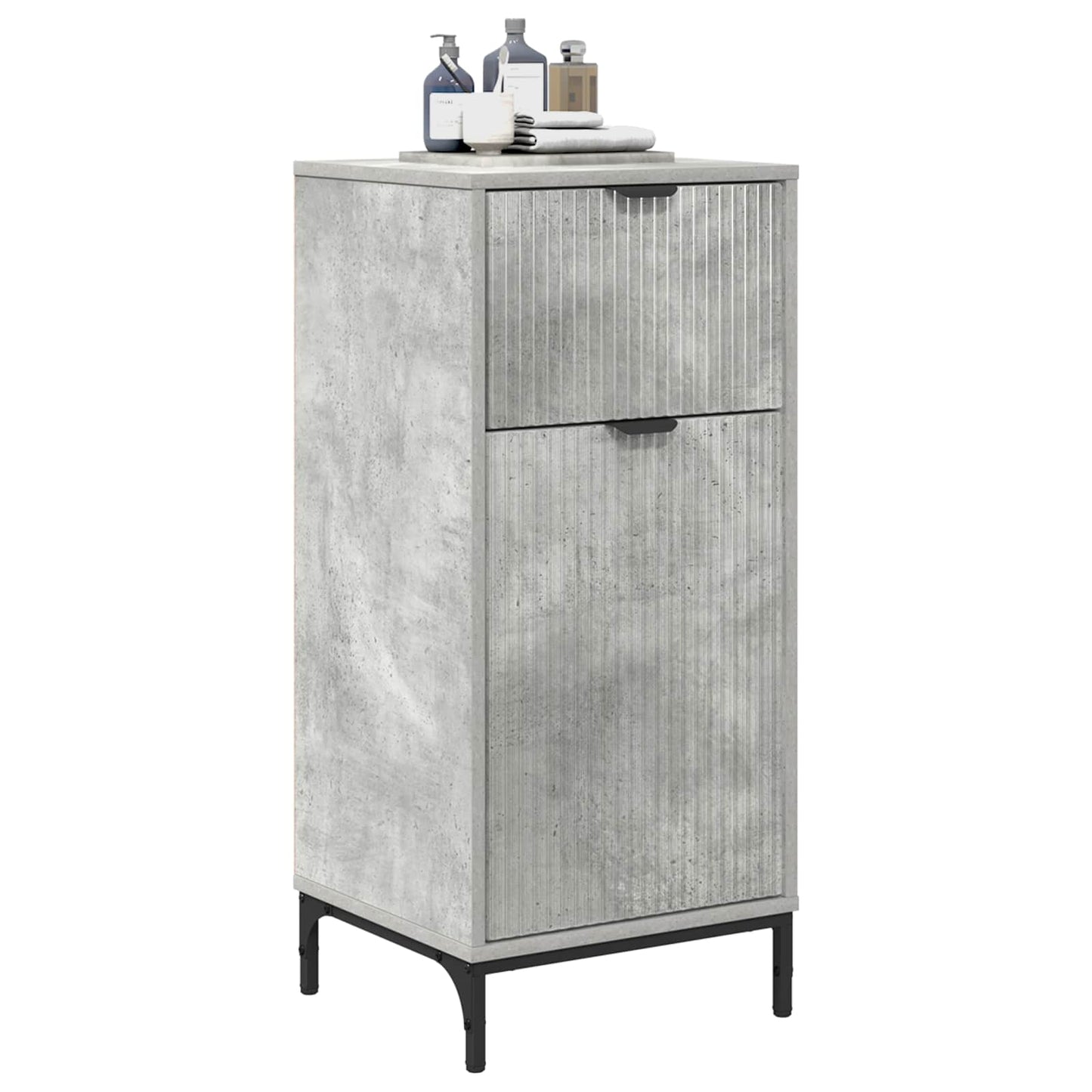 Bathroom Cabinet with Drawer Concrete Grey 39.5 x 36 x 88 cm