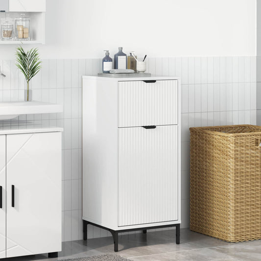 Bathroom Cabinet High Gloss White 39.5 x 36 x 88 cm